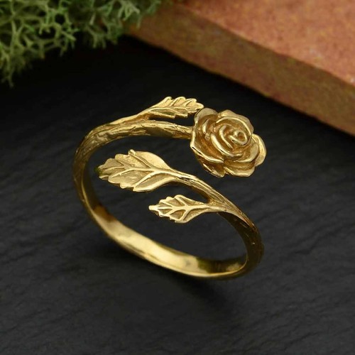 Anello rosa bronzo regolabile - rosa,