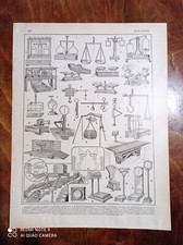 stampa antica old print STORIA DELLA BILANCIA ANTICA E MODERNA BASCOLA 1934