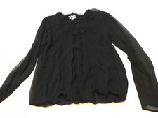 Vintage 1970s LANVIN PARIS 22 F59 SANT HONORE' CAMICIA DONNA TULLE E JERSEY TG S