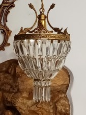 Lampadario vintage in ottone, vintage chandelier