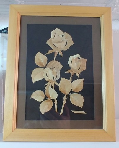 Quadro legno intarsiato - ,