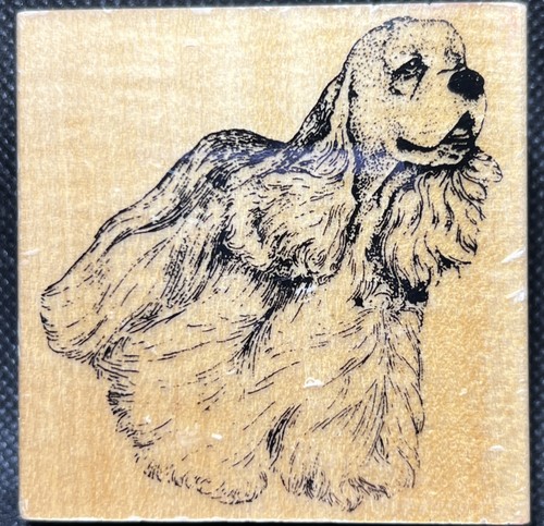 American cocker spaniel stamp - spaniel,