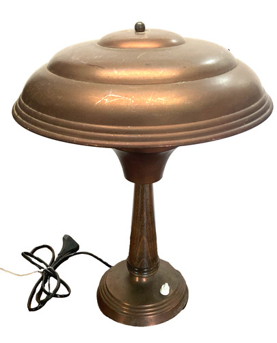 Antica lampada fungo metallo - antica,