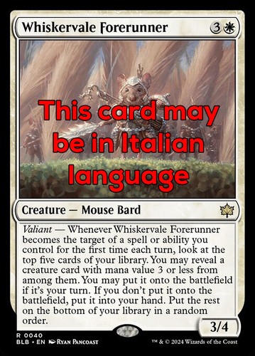 Mtg whiskervale forerunner - whiskervale,