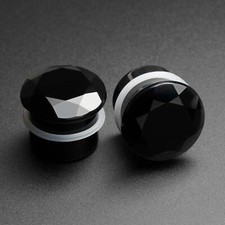 Sfaccettato nero ossidiana - nero,
