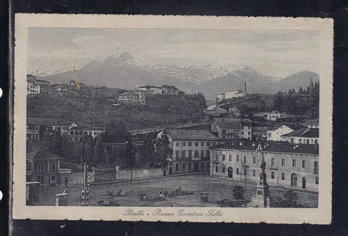 Cartolina biella piazza - biella,