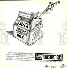 1977 press photo sketch - press,