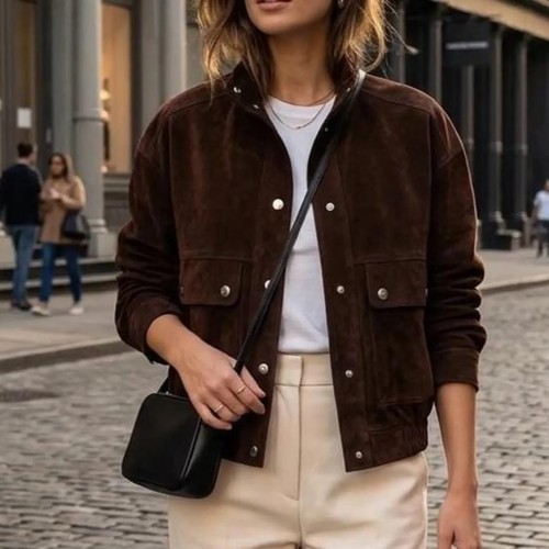 Bomber donna marrone - , scuro