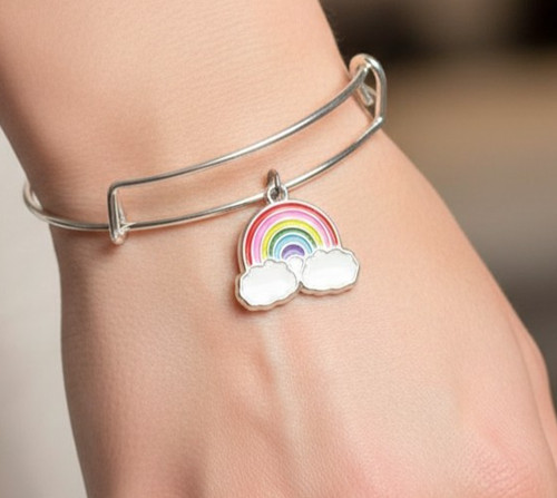 Bracciale arcobaleno charm - arcobaleno,