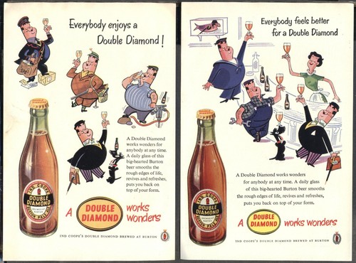 Two 1950s adverts for double - two,