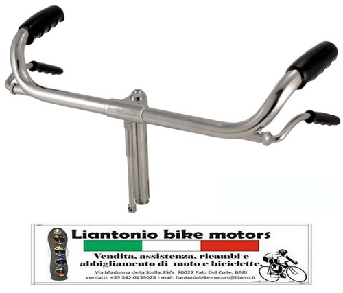 Manubrio cromato ferro bici - in,
