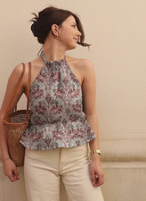 Top pura seta - top, con