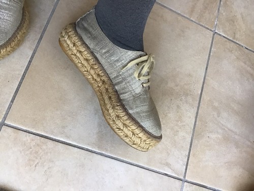 Espadrillas donna dorate - donna, zeppa