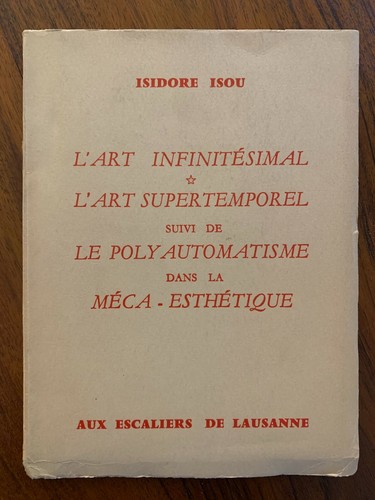 Isidore isou art - isou, l'art