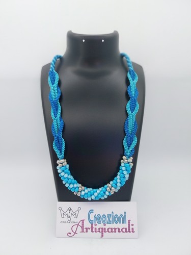 Collana tecnica mista kumihimo - mista,