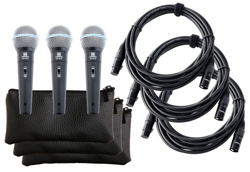 Set microfono dinamico - 3x,