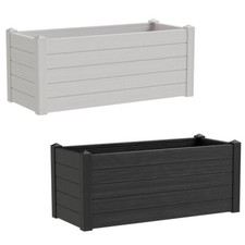 [2 COLORI] Fioriera Rettangolare da Esterno 100x42x40cm in Resina Capacità 100Lt