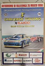 Manifesto Vallelunga Autodromo 1990 Gare Pirelli Saico 