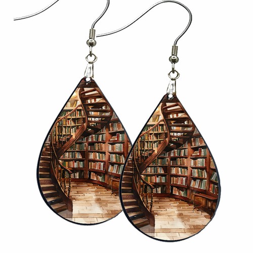 Orecchini libri biblioteca - orecchini,