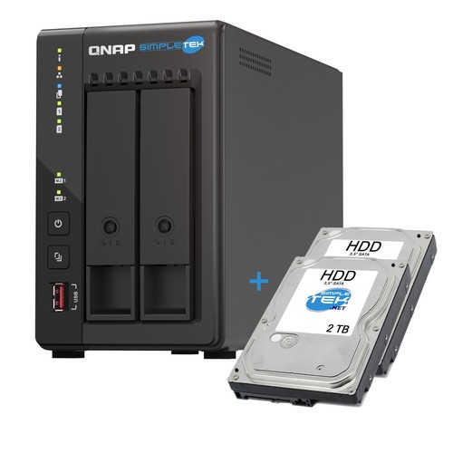 Qnap 253e nas bay 2x - ts-253e, 2-bay