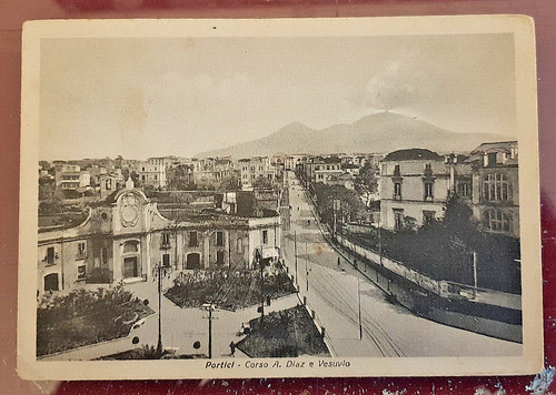 Cartolina portici napoli corso - portici,