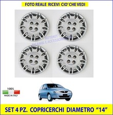 SET DI 4 COPRICERCHI  14" per YPSILON Y dal 1996 al 2003 COPPE COPRI RUOTA