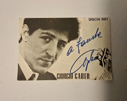 Foto giorgio gaber autografata - foto,
