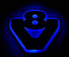 Insegna blu V8 luce cabina LED