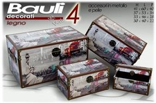 Set 4 bauli in Mdf ecopelle