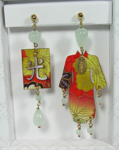 Orecchini kimono seta grande - orecchini,