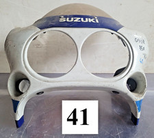 [41] CUPOLINO BIANCO E BLU PER MOTO SUZUKI GSXR 750 DEL 1986 CON PLEXIGLASS