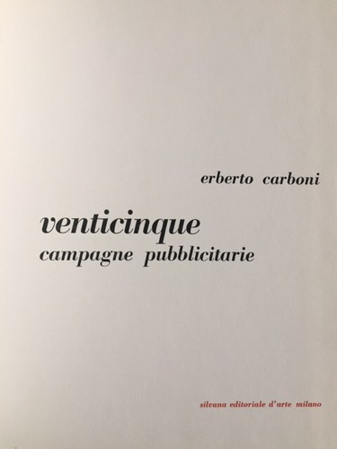Erberto carboni venticinque - erberto,