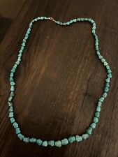 collana turchese naturale 97cm 80 pezzi - natural turquoise necklace