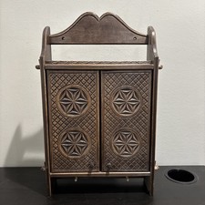 Armadio portachiavi vintage rustico legno stella intagliata organizer da parete