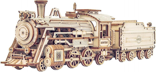 Modello treno legno - in, 3d