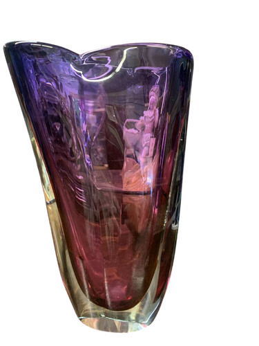 Grande vaso murano viola - , vetro