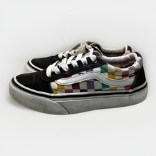 Scarpe da skate Vans multicolore a scacchi unisex Missy Old Skool taglia 12 anni