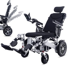 Sedia a Rotelle Elettrica Pieghevole per Adulti, Motore 500W, Autonomia 35km