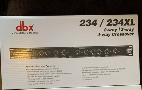 Dbx 234 crossover 3 4 - a, 2/3/4