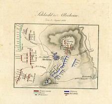 Antique Map-BATTLE OF