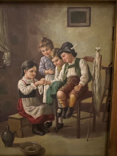 Dipinto olio tavola - dipinto, ad