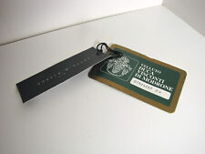 Etichetta rettangolare doppia verde Velluto Duca Visconti di Modrone con cordino