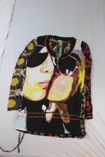 Desigual camicia nero giallo - desigual, l