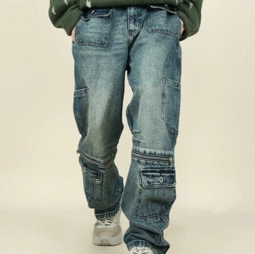 Jeans baggy cargo with pockets - jeans,