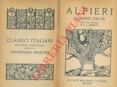 Alfieri tragedie scelte - scelte., con