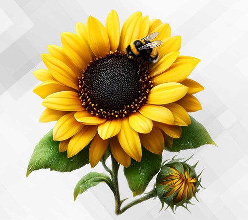 Adesivo vinile parete girasole