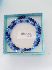Collana Calcedonio blu e