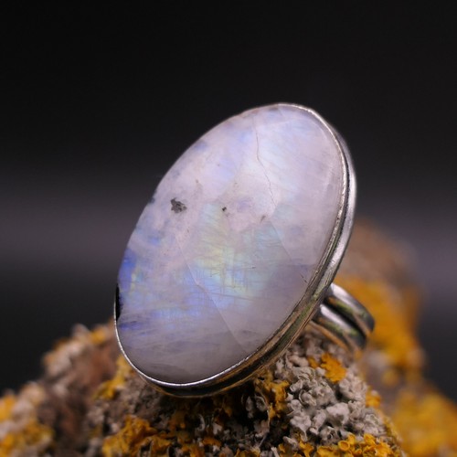 Anello ovale pietra luna - pietra, di