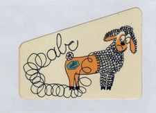ADESIVO LABEL STICKER VINTAGE   ABC MAGLIERIA FINE PER UOMO AGNELLO PECORA