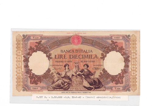 Cartamoneta italiana 10000 - italiana.,